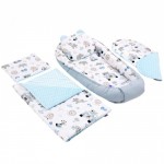 5 delni XXL bombažni komplet Blue Safari Minky 
